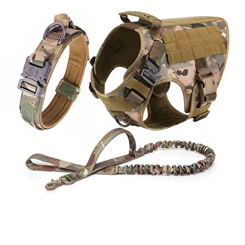 Outdoor Tactics Pet Dog Strap Collar Three-piece Set