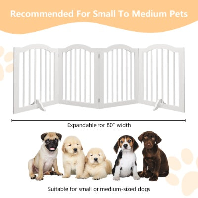 Pet Gate, 4 Panels Foldable Dog Gate