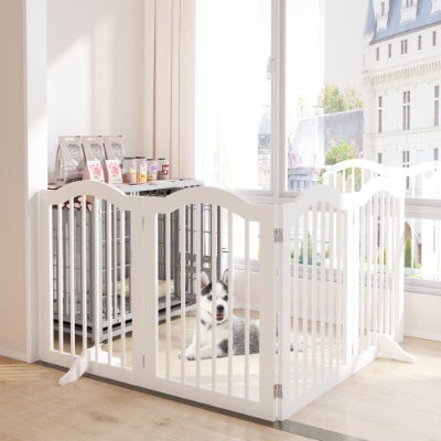 Pet Gate, 4 Panels Foldable Dog Gate