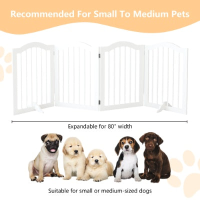 Pet Gate, 4 Panels Foldable Dog Gate