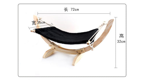 Cat Hammock Wooden Bed Pet