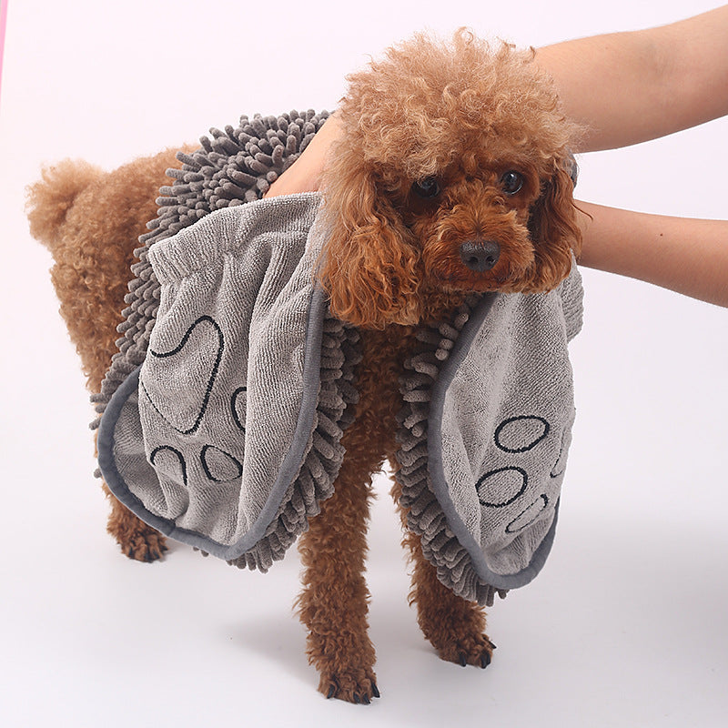 Pet Scrubbing Towel And Gloved Bath Towels