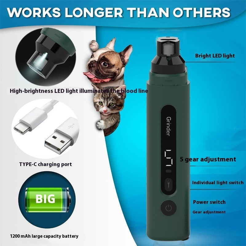 Dog Nail Grinder Electric 5-Speed Setting