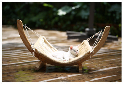 Cat Hammock Wooden Bed Pet