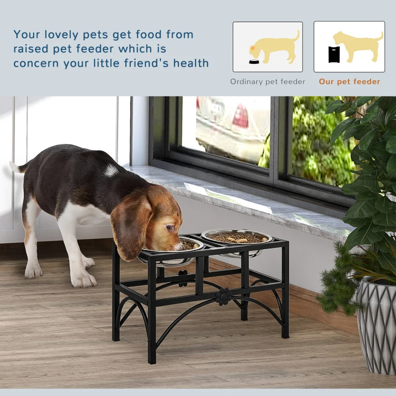 Double Stainless Steel Dog Food Bowl