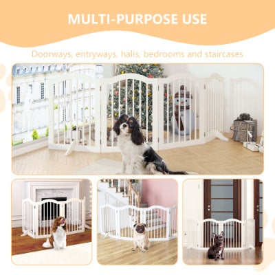 Pet Gate, 4 Panels Foldable Dog Gate