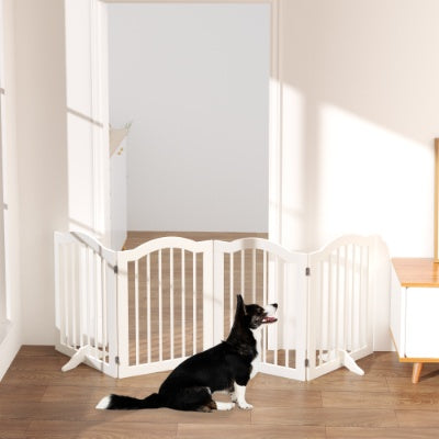 Pet Gate, 4 Panels Foldable Dog Gate