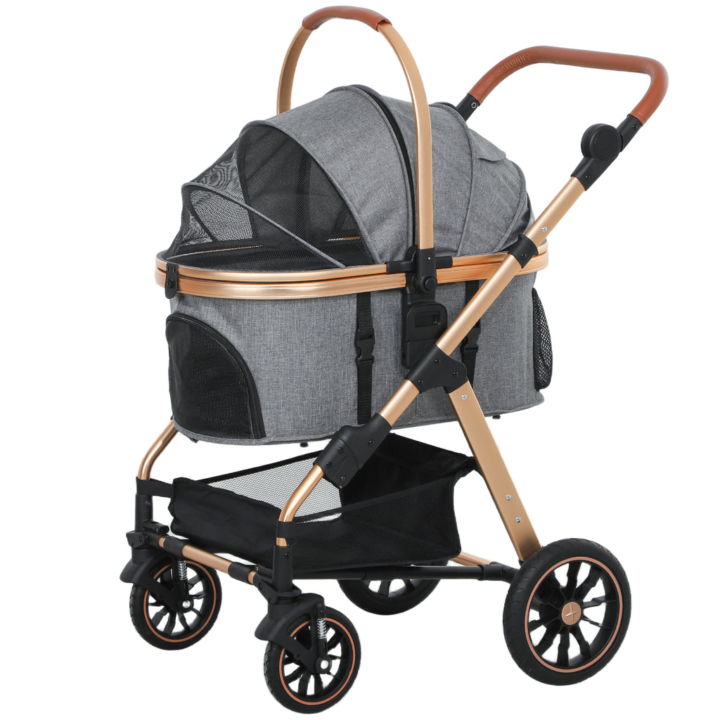3 In 1 Dog Stroller With Detachable Cabin,