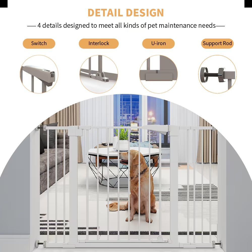 High White dog Safety Gate