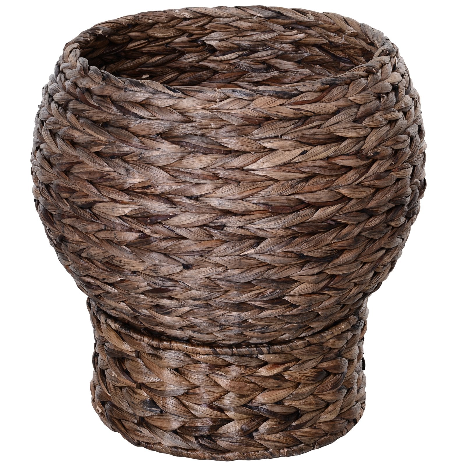 Handmade Wicker Elevated Bed With Cushion Dark Brown