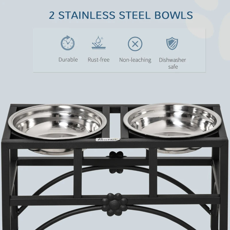 Double Stainless Steel Dog Food Bowl