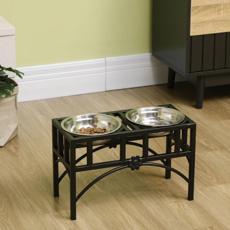 Double Stainless Steel Dog Food Bowl