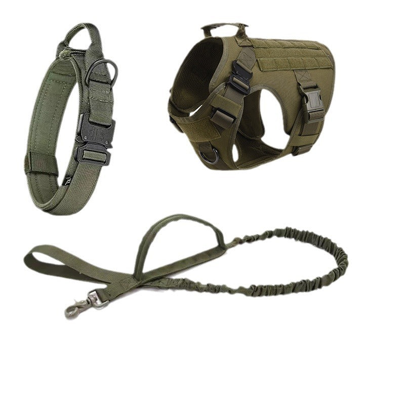 Outdoor Tactics Pet Dog Strap Collar Three-piece Set